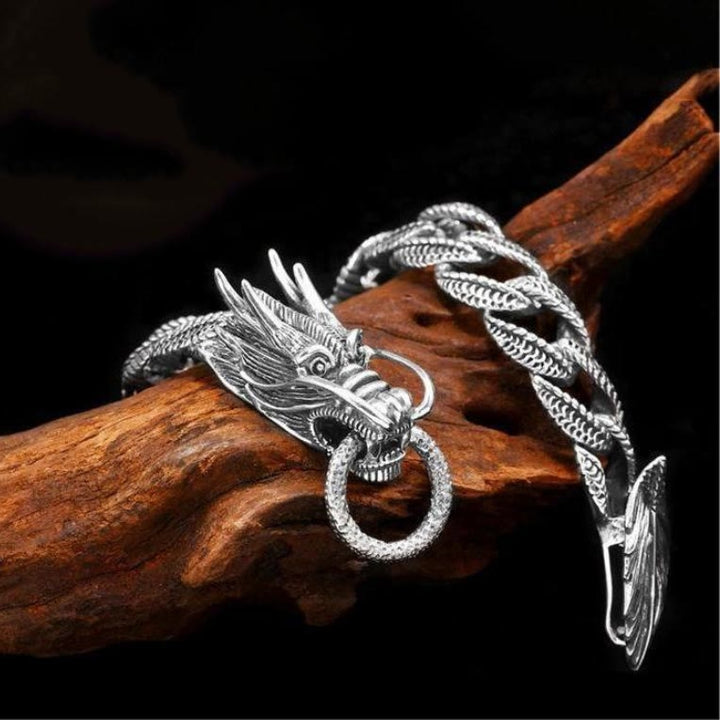 WorldNorse Drachenkopf und -schwanz ineinander verschlungenes Armband
