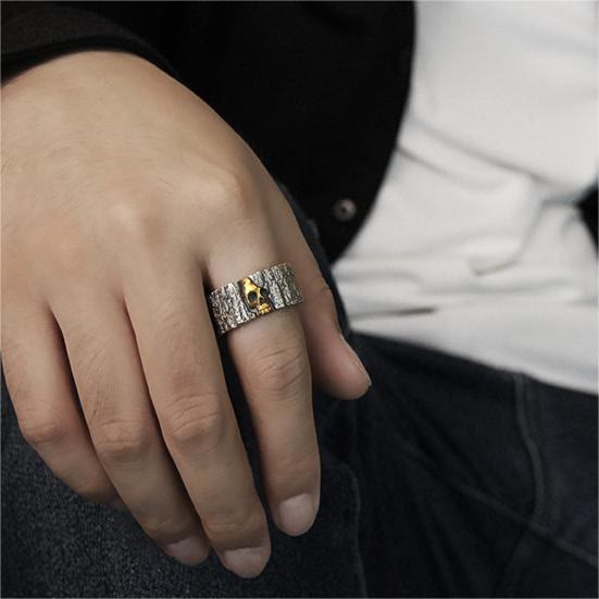 WorldNorse Unsterblichkeits-Totenkopf-Ring mit Gravur
