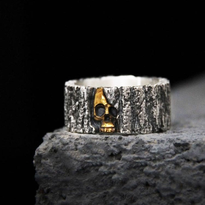 WorldNorse Unsterblichkeits-Totenkopf-Ring mit Gravur