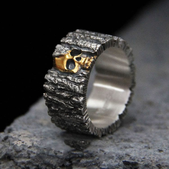 WorldNorse Unsterblichkeits-Totenkopf-Ring mit Gravur