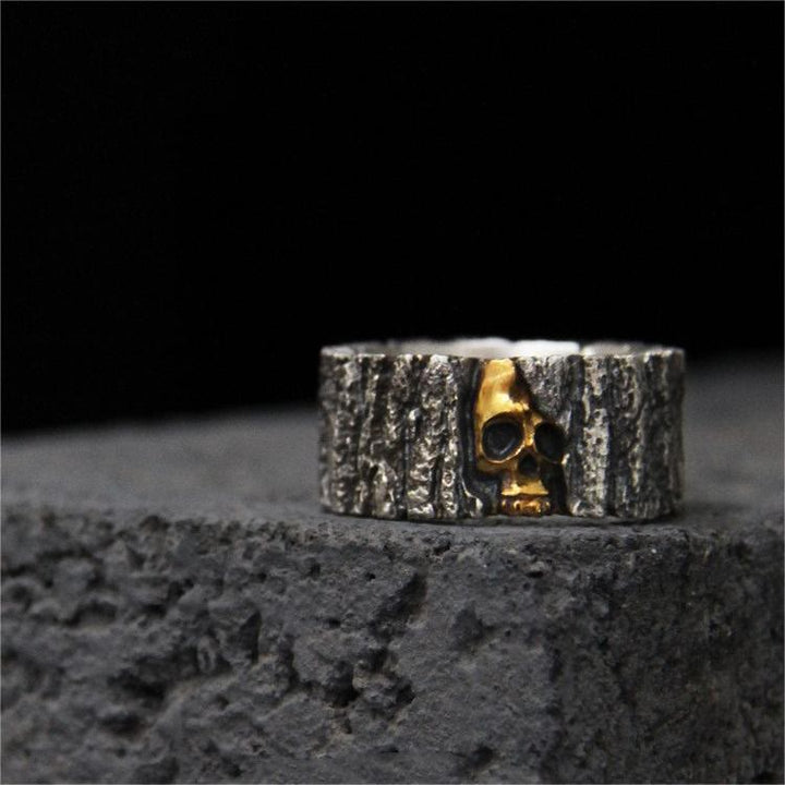 WorldNorse Unsterblichkeits-Totenkopf-Ring mit Gravur