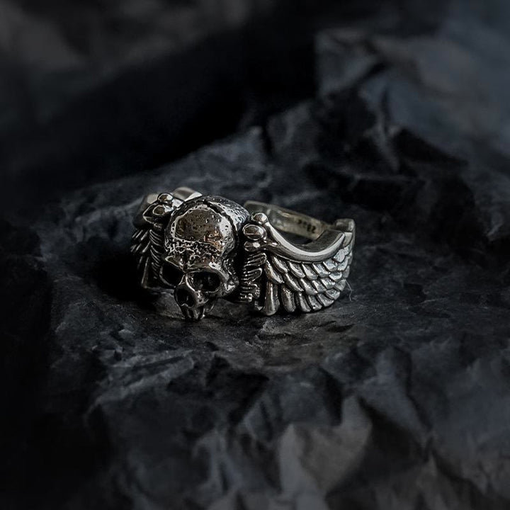 WorldNorse Skelettkopf mit Flügelring