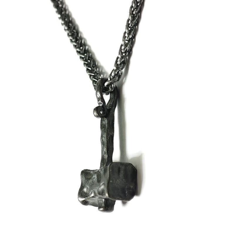 WorldNorse Thors Hammer Halskette aus geschmiedetem Eisen