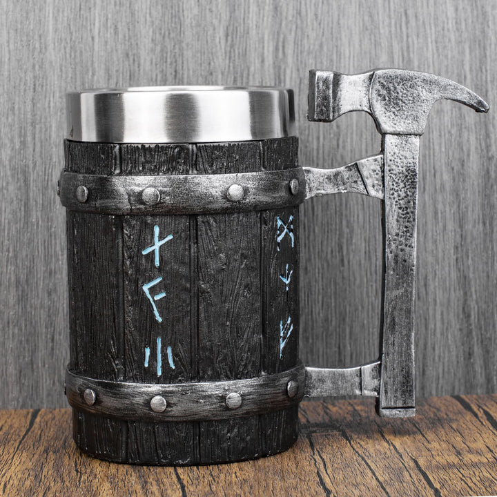 WorldNorse Nordic Viking Rune Hammer Tasse