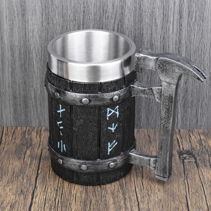 WorldNorse Nordic Viking Rune Hammer Tasse