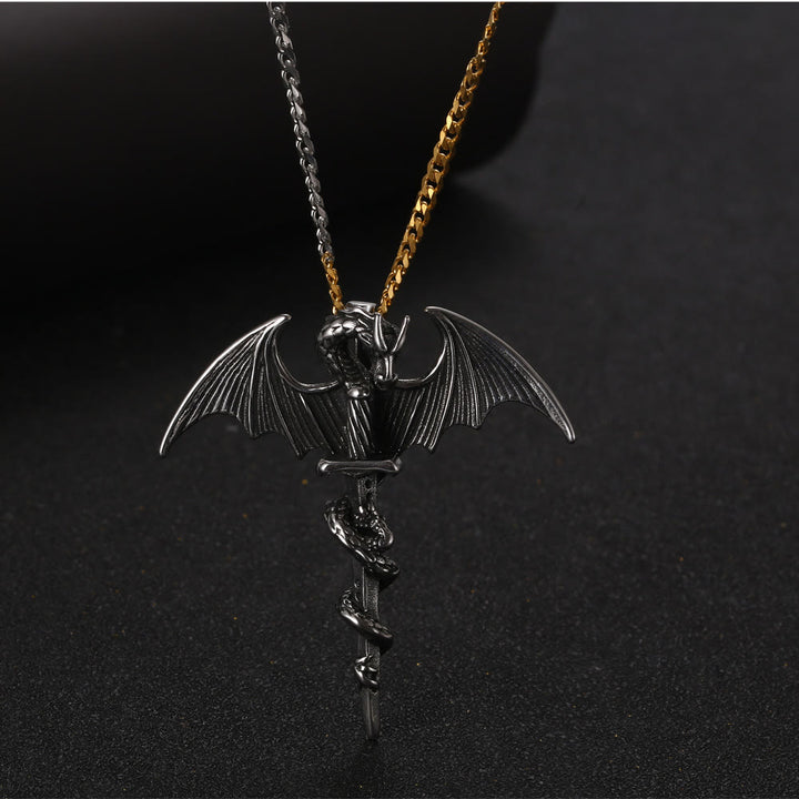 WorldNorse Pterosaurier Schwert fliegender Drache Halskette