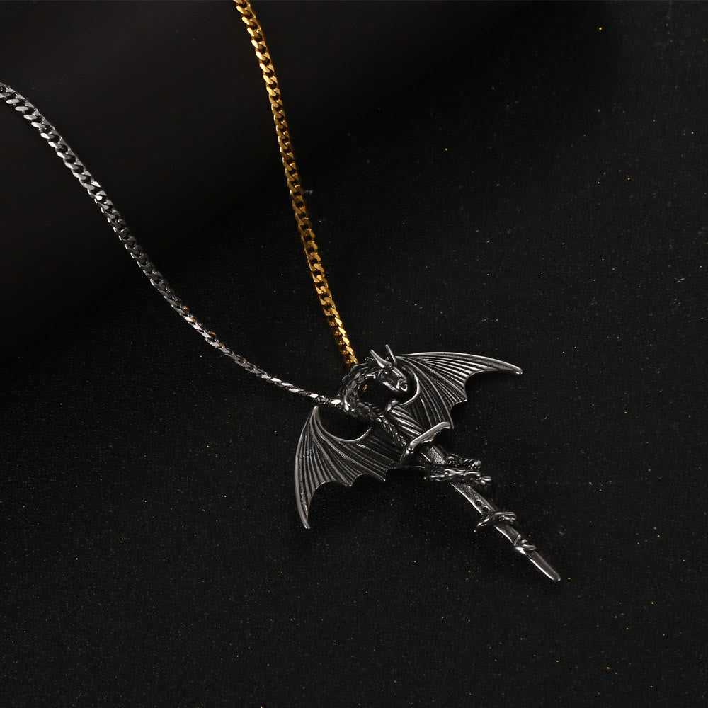 WorldNorse Pterosaurier Schwert fliegender Drache Halskette