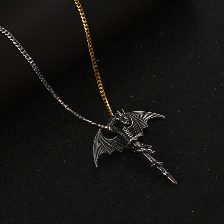 WorldNorse Pterosaurier Schwert fliegender Drache Halskette