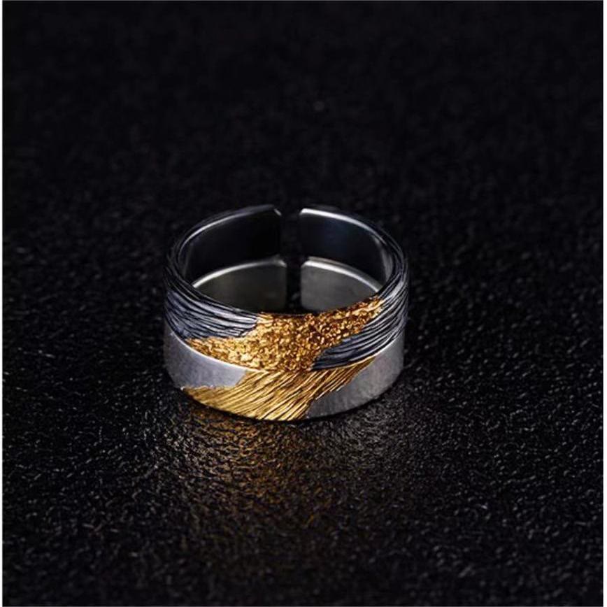 WorldNorse Feuerwerk Schwarzgold Ring