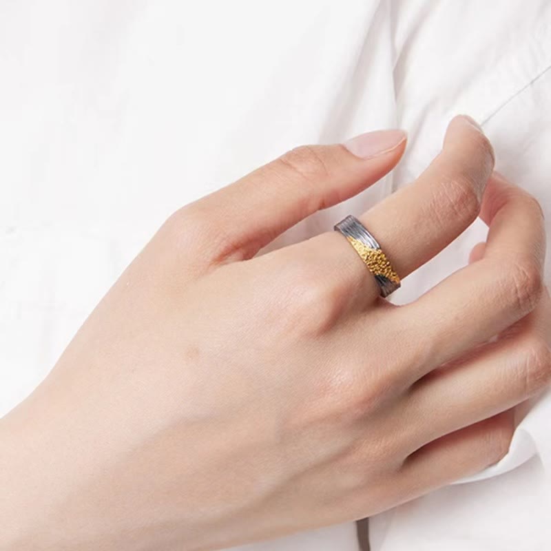WorldNorse Feuerwerk Schwarzgold Ring