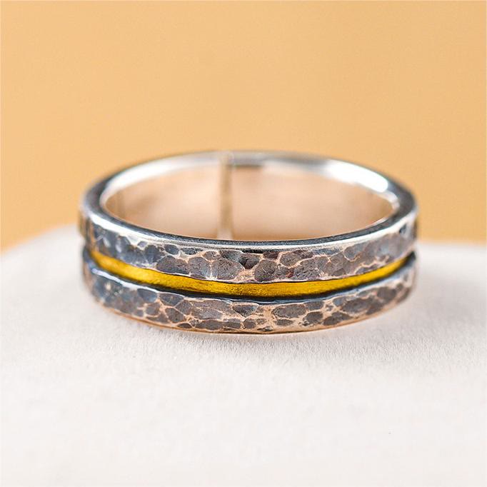WorldNordischer Ring mit drei Lebenssteinen
