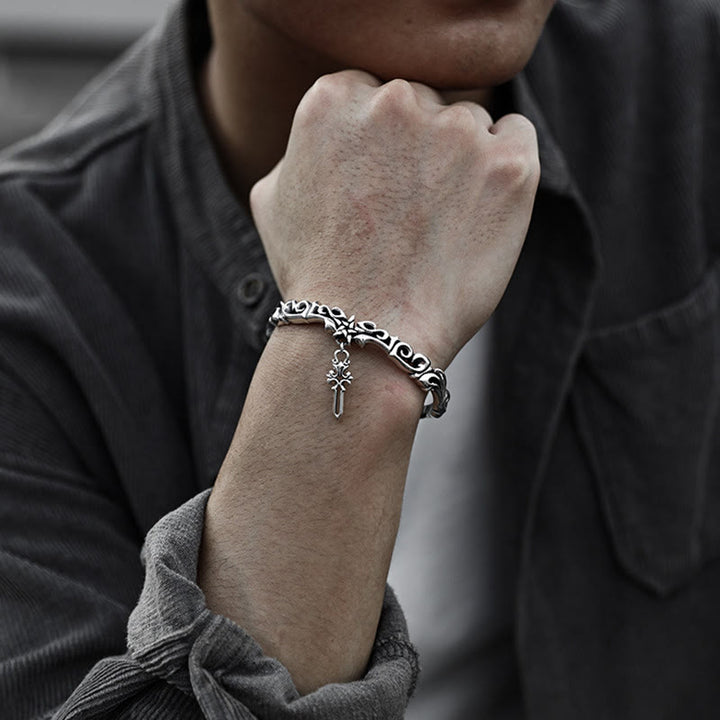WorldNorse Pentagramm dunkles Muster Armband