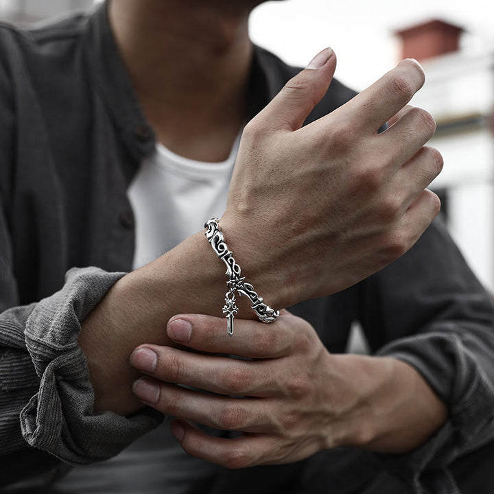 WorldNorse Pentagramm dunkles Muster Armband