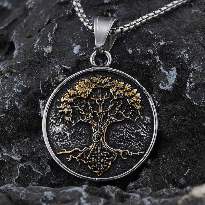 WorldNordische Wikinger-Halskette mit Lebensbaum von Yggdrasil