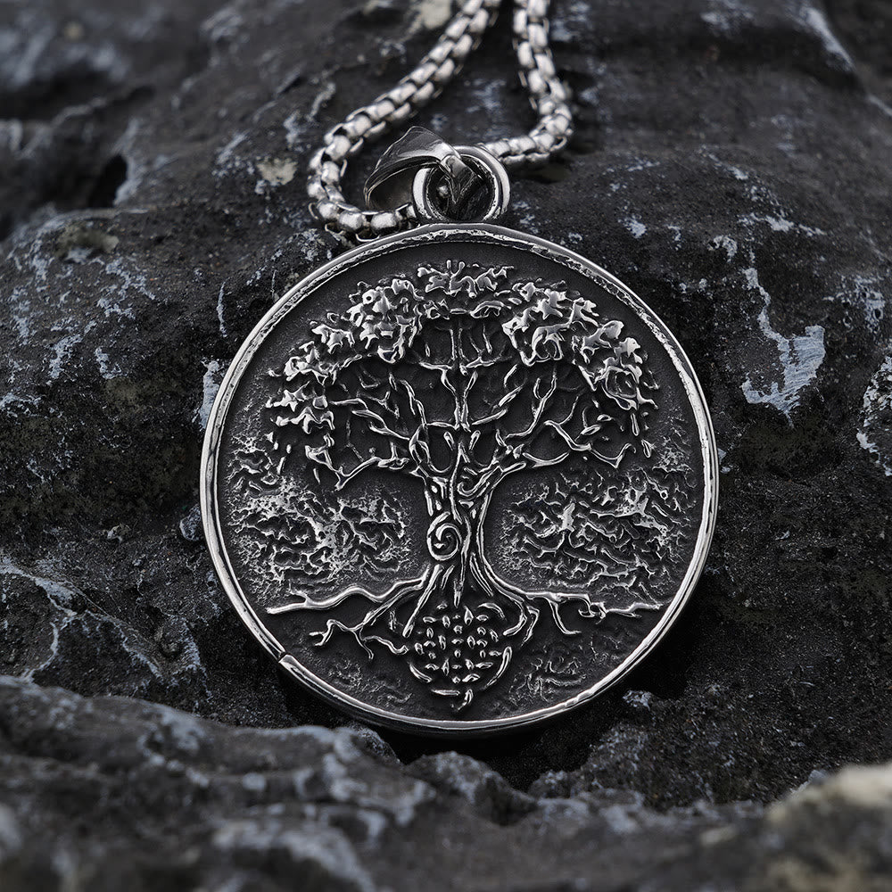 WorldNordische Wikinger-Halskette mit Lebensbaum von Yggdrasil