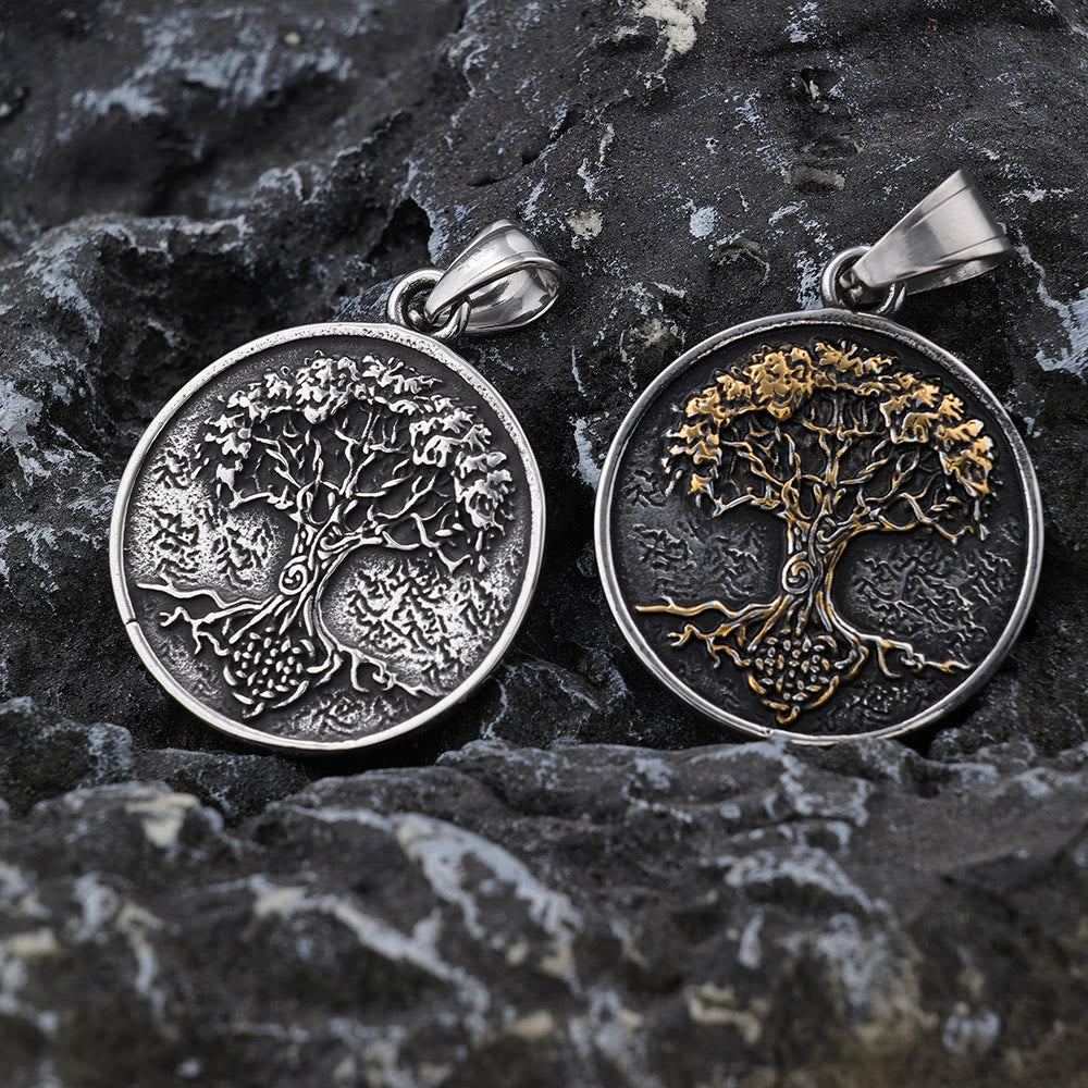 WorldNordische Wikinger-Halskette mit Lebensbaum von Yggdrasil