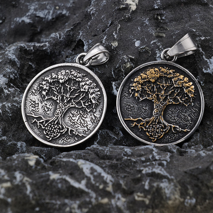 WorldNordische Wikinger-Halskette mit Lebensbaum von Yggdrasil