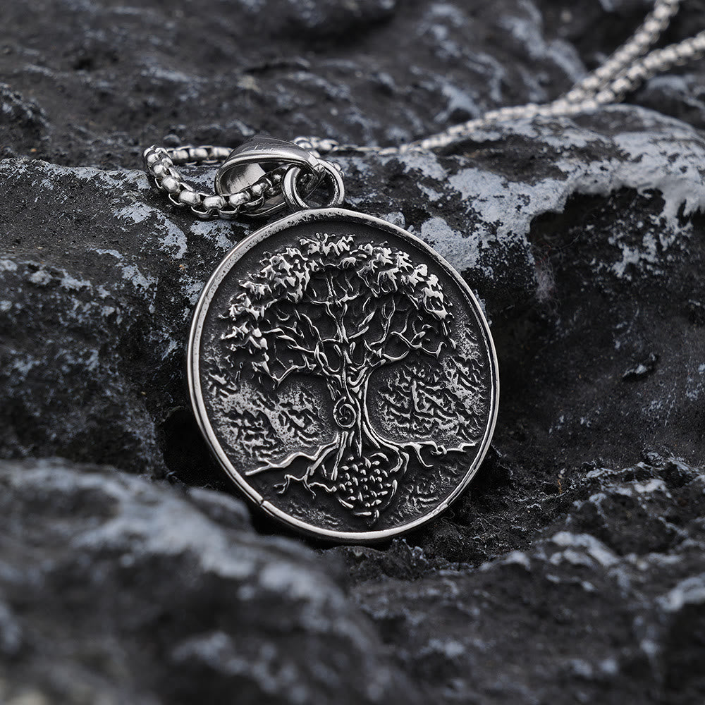WorldNordische Wikinger-Halskette mit Lebensbaum von Yggdrasil