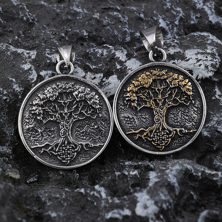 WorldNordische Wikinger-Halskette mit Lebensbaum von Yggdrasil