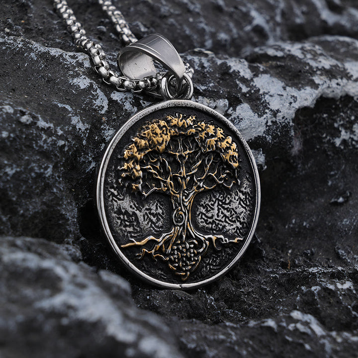 WorldNordische Wikinger-Halskette mit Lebensbaum von Yggdrasil