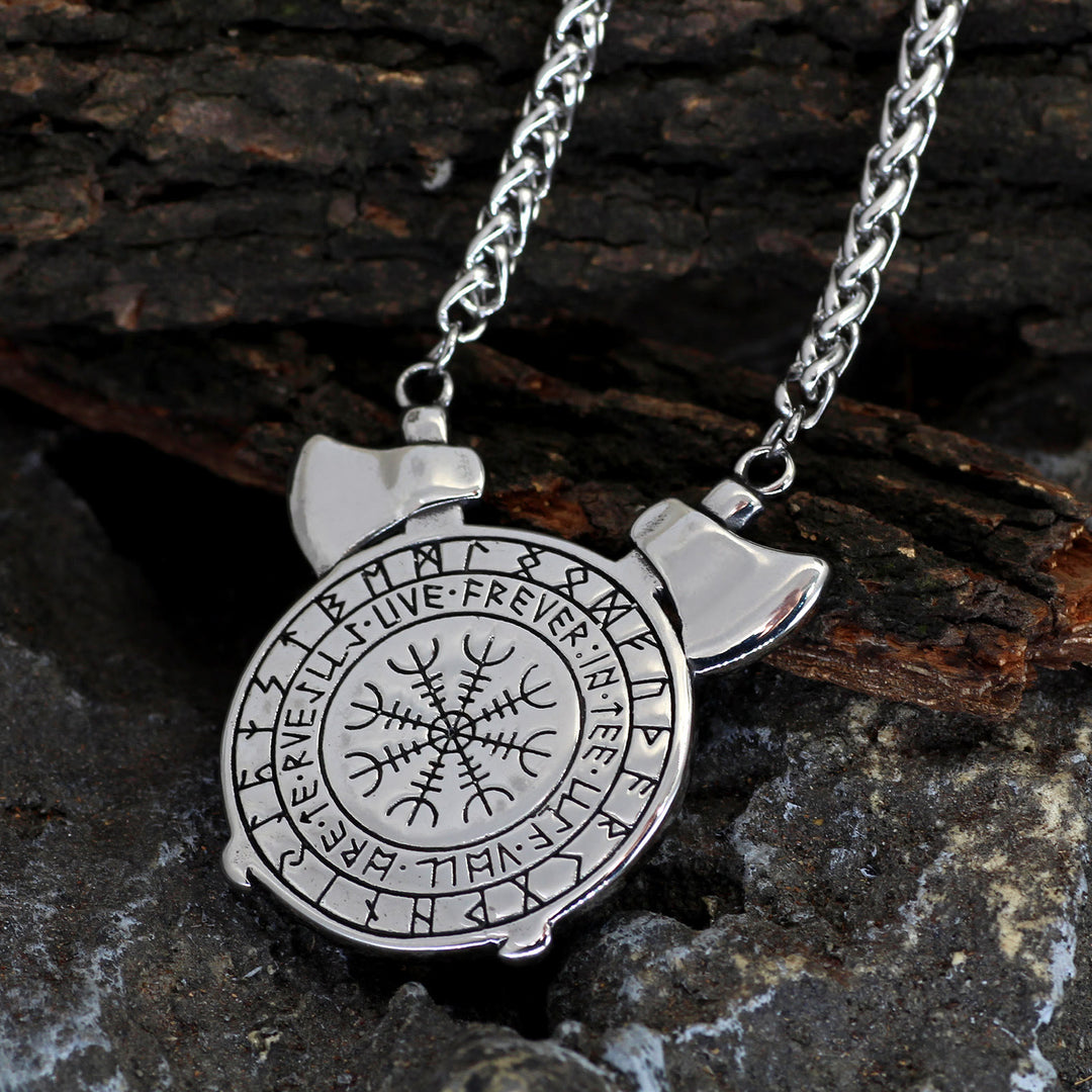 WorldNorse Viking Odin Doppelachsen Halskette