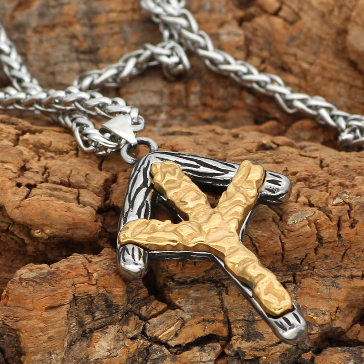 WorldNorse Wikinger Silber & Gold Rune Halskette
