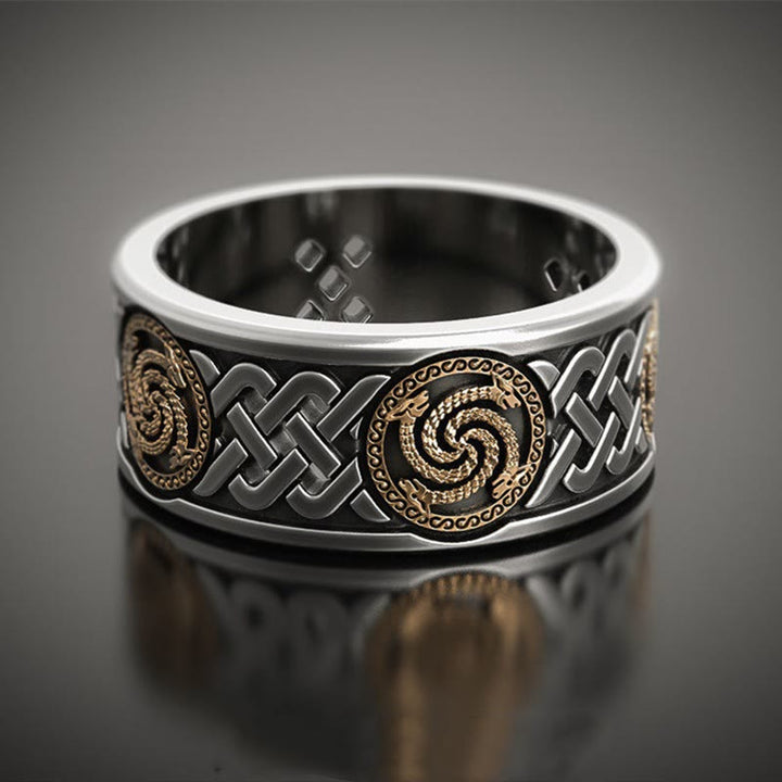 WorldNorse Keltischer Knoten Drachen Totem Ring