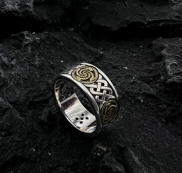 WorldNorse Keltischer Knoten Drachen Totem Ring