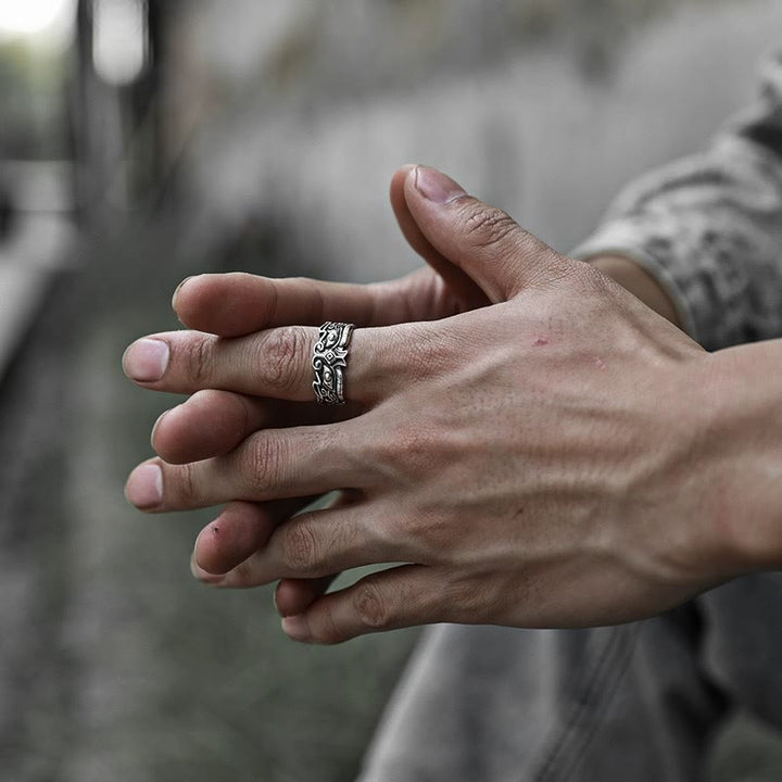 WorldNorse Herren Vintage Gefräßiger göttlicher Tierring