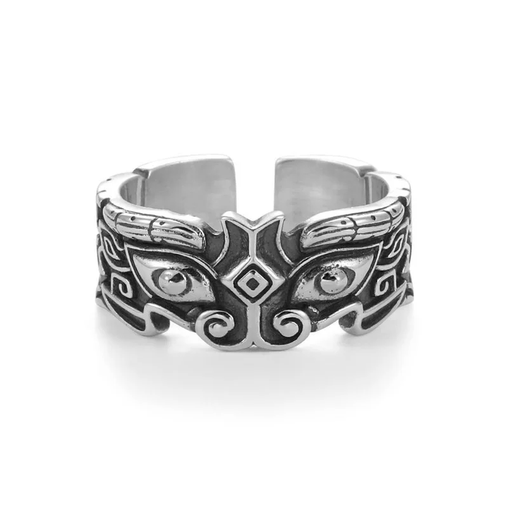 WorldNorse Herren Vintage Gefräßiger göttlicher Tierring
