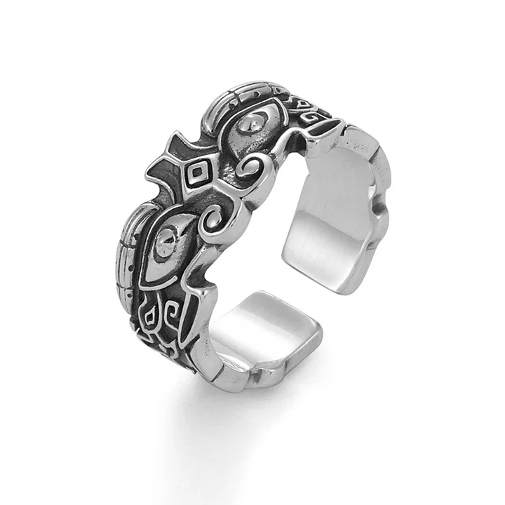 WorldNorse Herren Vintage Gefräßiger göttlicher Tierring