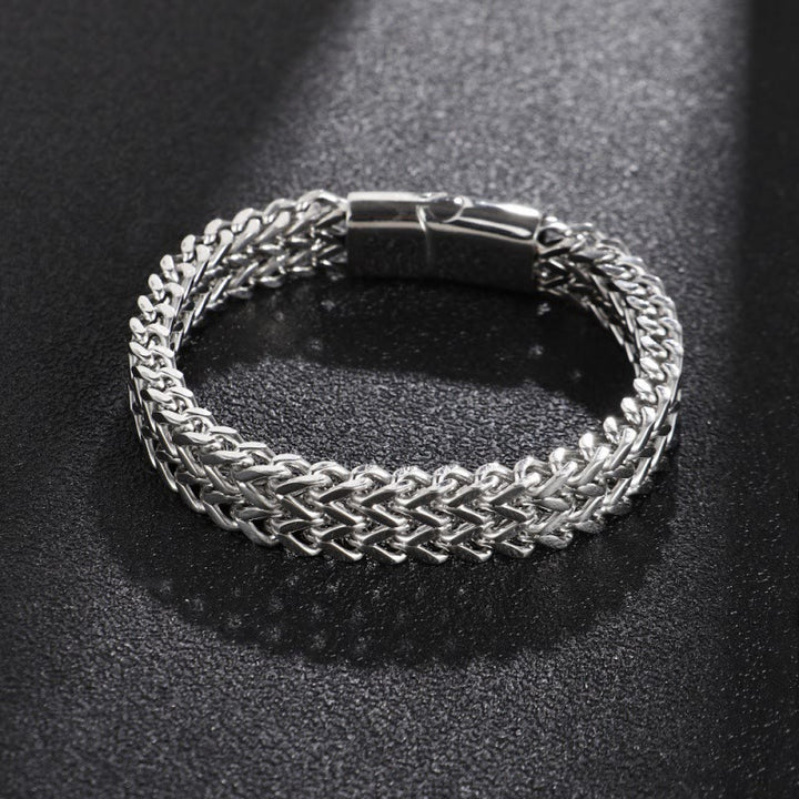 WorldNorse Klassisches zweireihiges Weizenkettenarmband