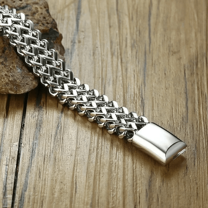 WorldNorse Klassisches zweireihiges Weizenkettenarmband