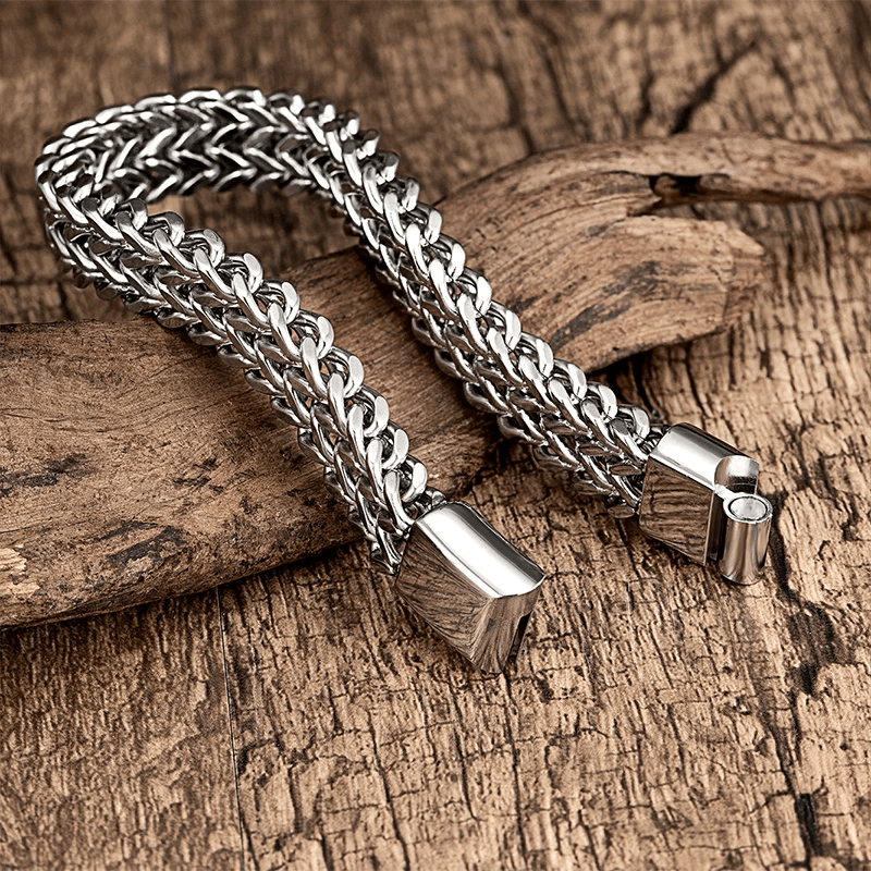 WorldNorse Klassisches zweireihiges Weizenkettenarmband