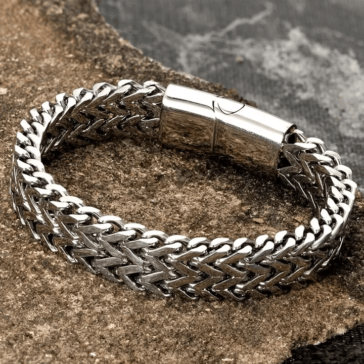 WorldNorse Klassisches zweireihiges Weizenkettenarmband