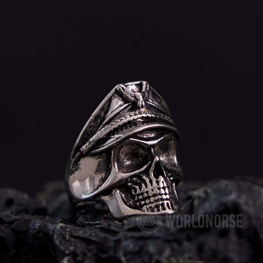 WorldNordischer Adler-Kappe-Punk-Totenkopf-Ring