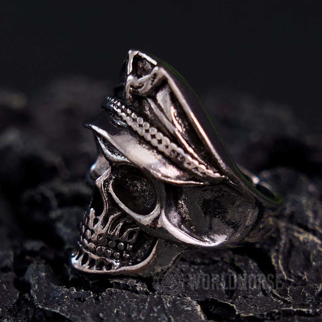 WorldNordischer Adler-Kappe-Punk-Totenkopf-Ring