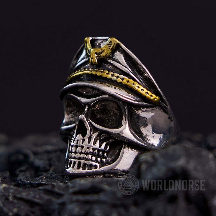 WorldNordischer Adler-Kappe-Punk-Totenkopf-Ring