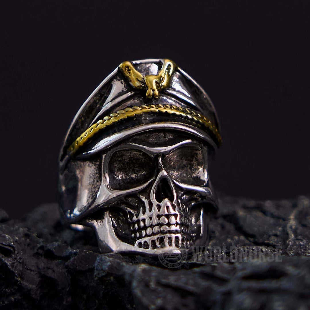 WorldNordischer Adler-Kappe-Punk-Totenkopf-Ring
