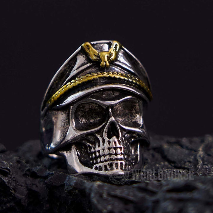 WorldNordischer Adler-Kappe-Punk-Totenkopf-Ring