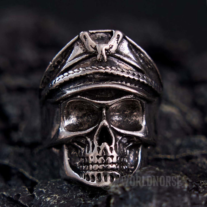 WorldNordischer Adler-Kappe-Punk-Totenkopf-Ring