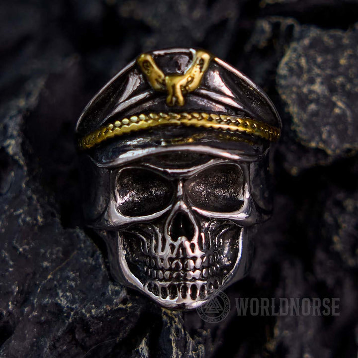 WorldNordischer Adler-Kappe-Punk-Totenkopf-Ring