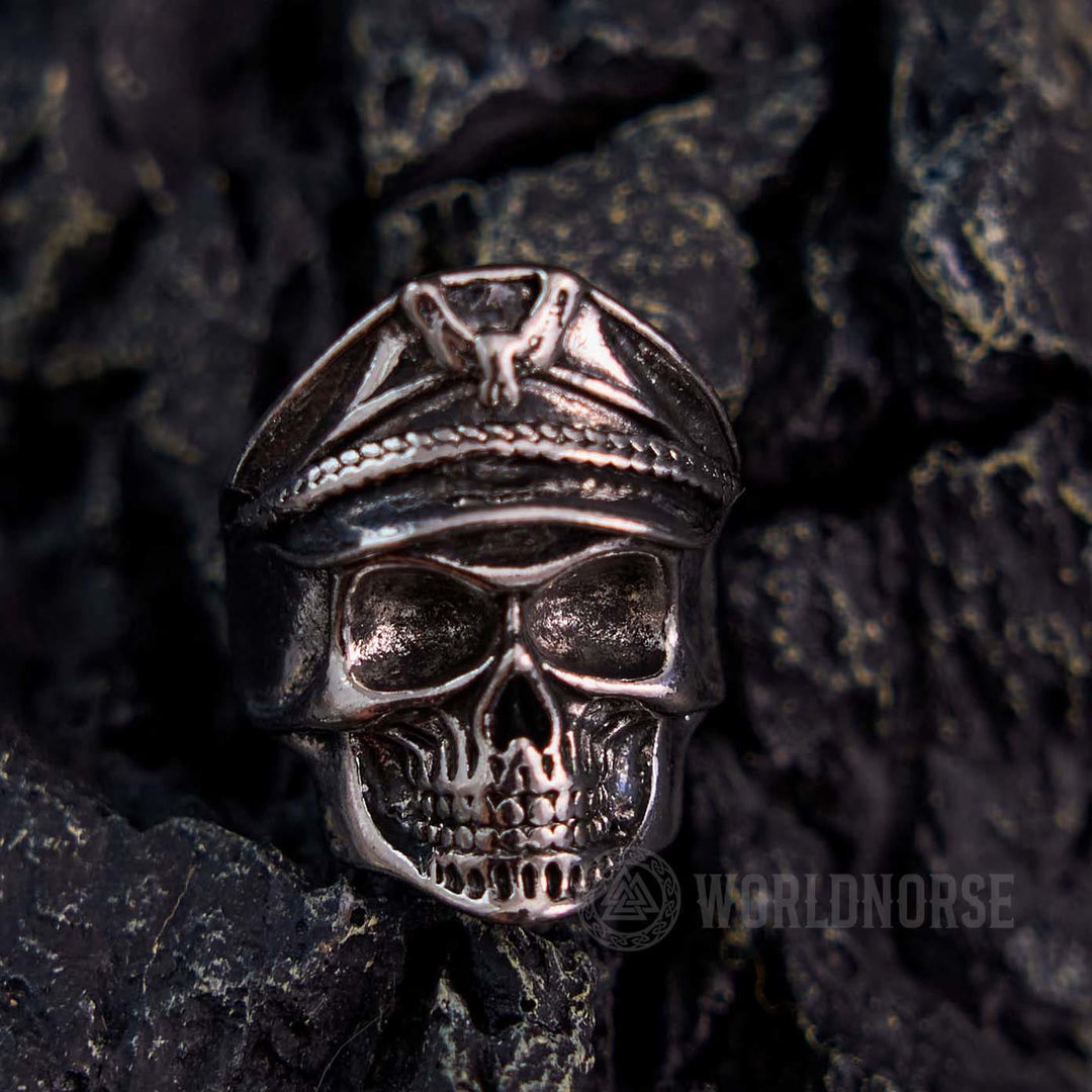 WorldNordischer Adler-Kappe-Punk-Totenkopf-Ring