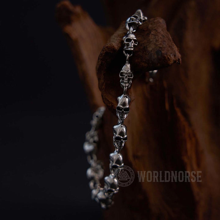 WorldNordisches Armband mit Totenkopf-Design