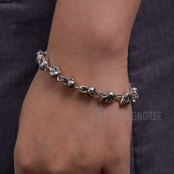 WorldNordisches Armband mit Totenkopf-Design