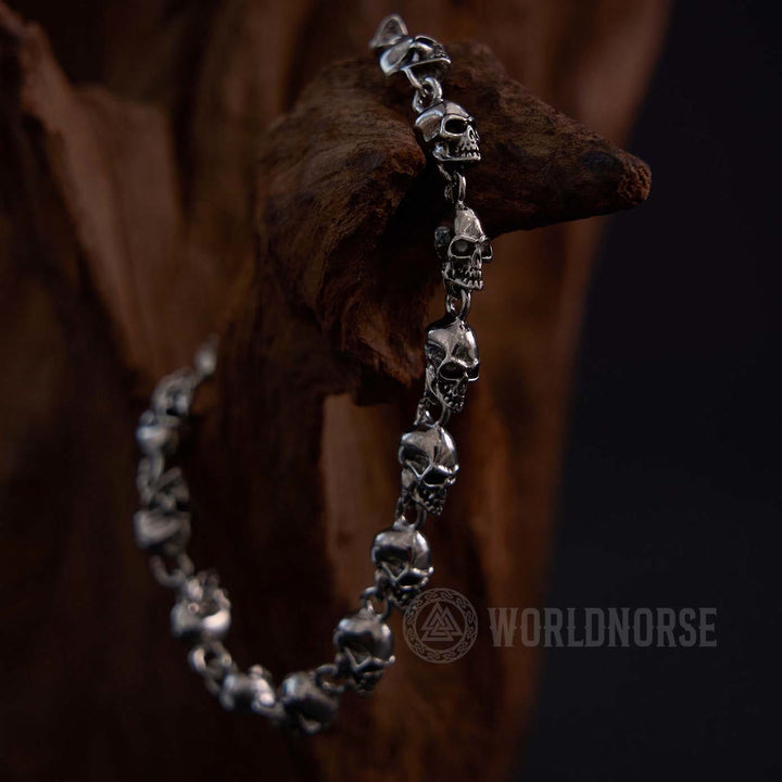 WorldNordisches Armband mit Totenkopf-Design