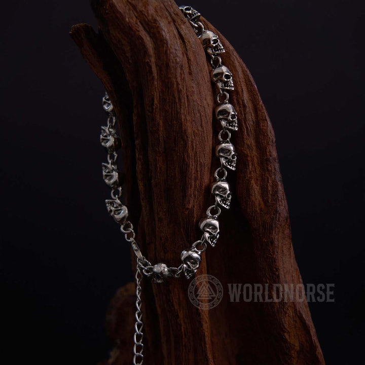 WorldNordisches Armband mit Totenkopf-Design