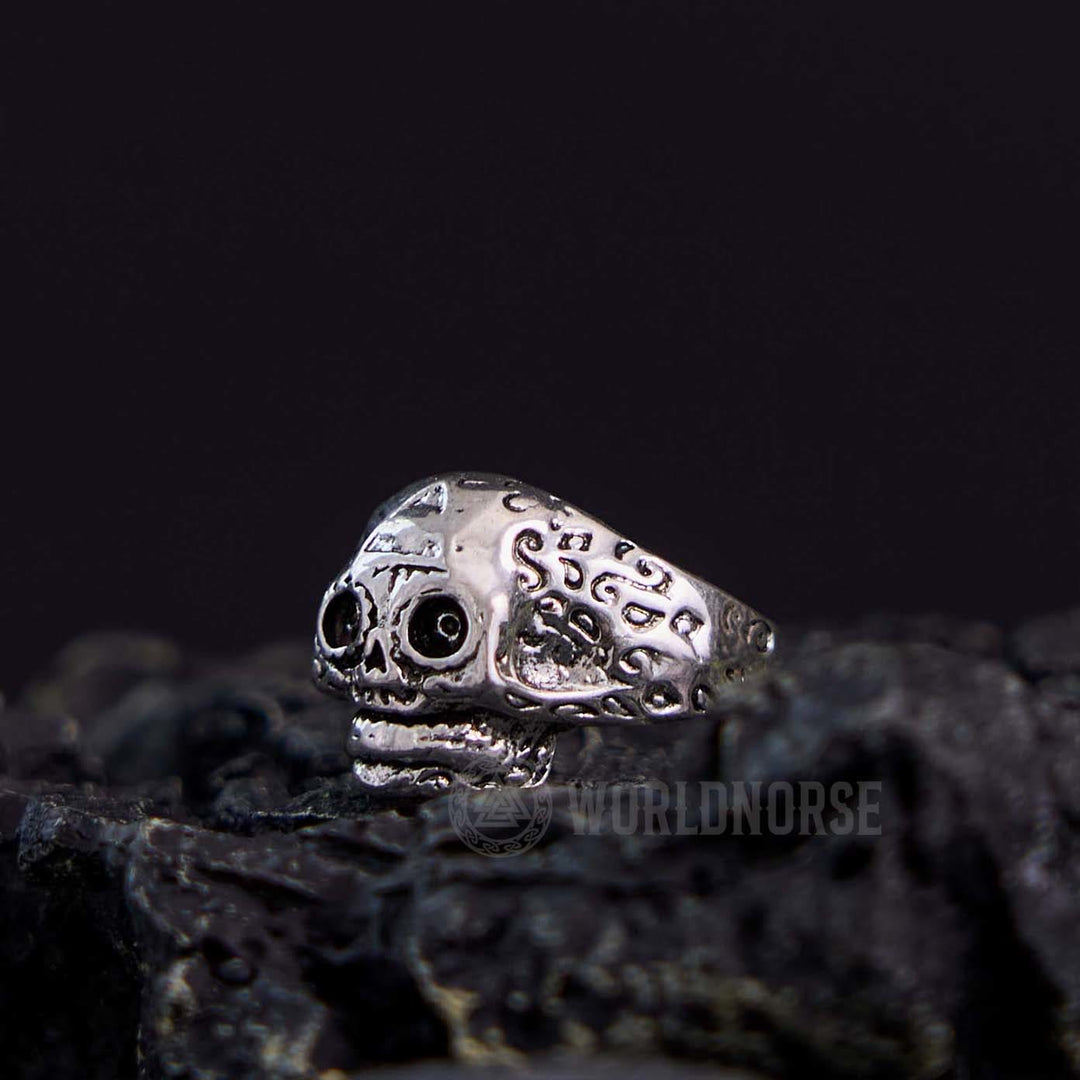 WorldNorse Gothic Totenkopf Allsehendes Auge Ring