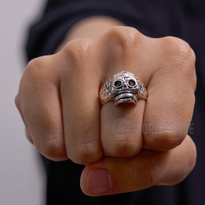 WorldNorse Gothic Totenkopf Allsehendes Auge Ring