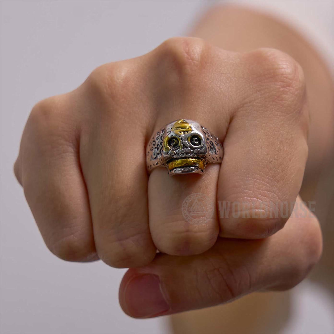 WorldNorse Gothic Totenkopf Allsehendes Auge Ring